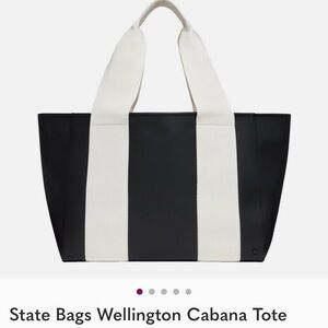 STATE Black and White Tote Bag